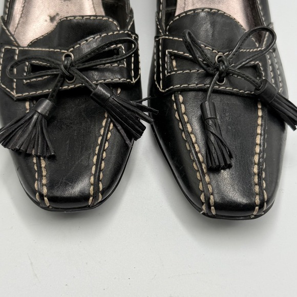Franco Sarto Black Tassel Heels - Picture 1 of 8